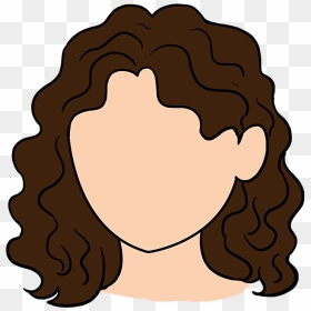 How To Draw Curly Hair - Curly Hair Drawing Simple, HD Png Download - anime hair png