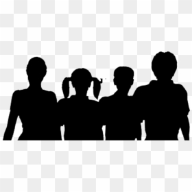Family Of 4 Silhouette, HD Png Download - family silhouette png