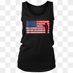 Vintage Distressed American Flag Fishing Pole T-shirt - Flag Of The United States, HD Png Download - grunge american flag png