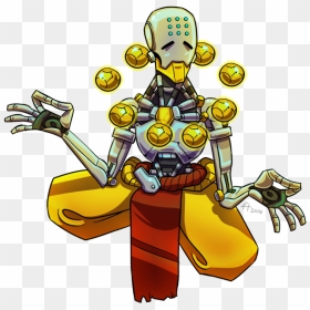 Lucio Drawing Zenyatta - Zenyatta Overwatch Fan Art, HD Png Download - lucio png