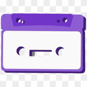 Purple Cassette Cartoon, HD Png Download - cassette tape png