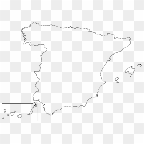 Outline Map Of Spain - Line Art, HD Png Download - outline png