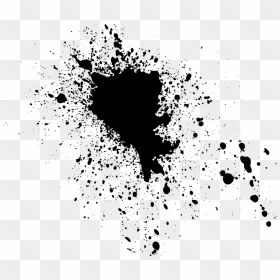 Splatter Black Paint Dripping, HD Png Download - brush effect png
