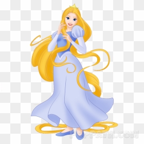 Princess With Long Hair Cartoon Clipart , Png Download - Princess With Long Hair Cartoon, Transparent Png - long hair png