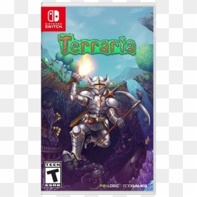 Terraria-box - Nintendo Switch Games Terraria, HD Png Download - terraria logo png
