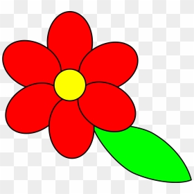 Green Leaf Outline Png Clip Arts - Red Flower Clipart, Transparent Png - outline png