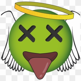 Alien Face Emoji Png Pic - Cartoon Angel Wings Png, Transparent Png - smiling emoji png