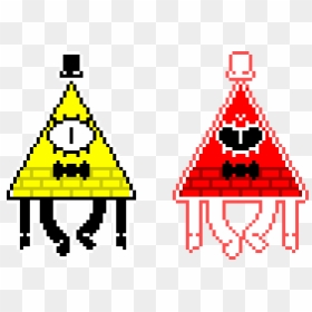 Gravity Falls Bill Cipher Pixel Art, HD Png Download - bill cipher png