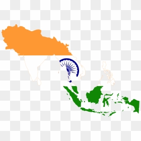 Flag-map Of Greater India - Do Tonkin Snub Nosed Monkey Live, HD Png Download - flag of india png