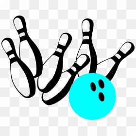 Stifte, Bowling, Blaugrün, Treffen, Streik - Clip Art Bowling Ball Pin, HD Png Download - bowling png