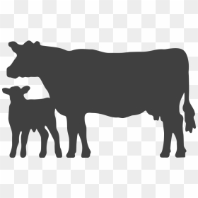Cow And Calf Svg Clipart , Png Download - Silhouette Cow Clip Art, Transparent Png - indian cow png