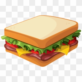 Transparent Background Sandwich Clipart, HD Png Download - food vector png