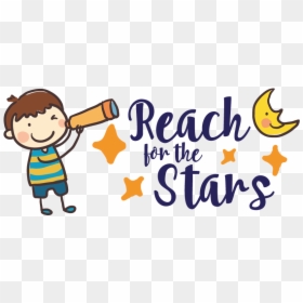 Cartoon Reach For The Stars, HD Png Download - bright star png