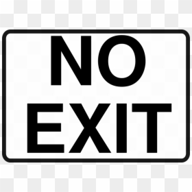 Black No Exit Sign, HD Png Download - stop icon png