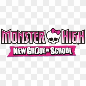 Monster High New Ghoul In School Logo, HD Png Download - monster high logo png