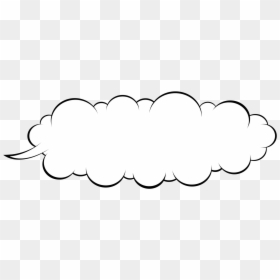 Cloudy Speech Bubble, HD Png Download - speech balloon png
