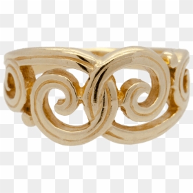 James Avery Gentle Wave Gold Ring, HD Png Download - gold swirl png