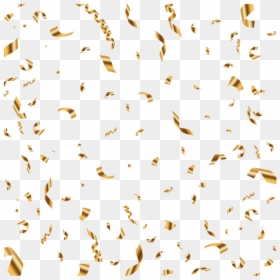 Gold Transparent Background Confetti Png, Png Download - white confetti png