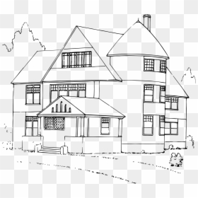 House Clipart Black And White Png, Transparent Png - house roof png