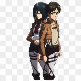 Eren Jaeger And Mikasa, HD Png Download - eren jaeger png