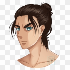 Eren Jaeger Man Bun, HD Png Download - eren jaeger png