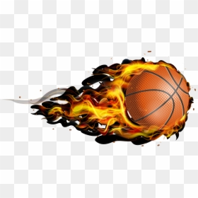 Basketball On Fire Transparent Background, HD Png Download - fireball.png