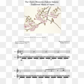 Cherry Blossom Drawing Background, HD Png Download - cherry blossom emoji png