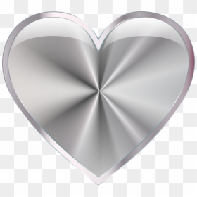 Silver Heart Free Png, Transparent Png - silver heart png