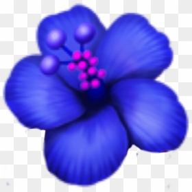 Blue Flower Emoji, HD Png Download - cherry blossom emoji png