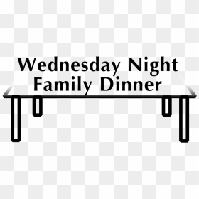 Weds Night Family Dinner Logo Draft1 Bw - Parallel, HD Png Download - weds png