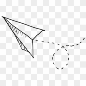 Collection Of Free Transparent Plane Tumblr Download - Paper Airplane Doodle Png, Png Download - overlays png