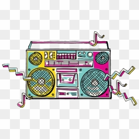 Boombox 80s Png , Png Download - Colorful Boombox Png, Transparent Png - 80s png