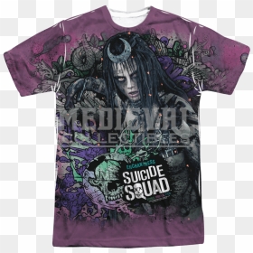 Suicide Squad Enchantress Psychedelic Cartoon T-shirt - Suicide Squad Film Poster, HD Png Download - cara delevingne png