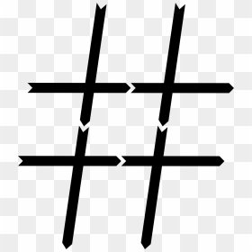 Stylized Arrows Hashtag Large - Hashtag .png, Transparent Png - hashtag png