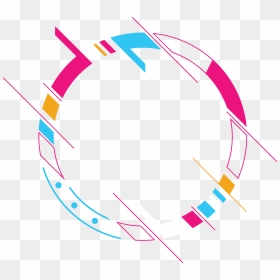 Colourful Circle Banner With Abstract - Banner Circle Design Png, Transparent Png - circle.png