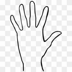Open Palm Outline Vector Graphics - Open Hand Drawing Simple, HD Png Download - open hand png