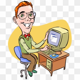 Computer Nerd Png - Clip Art Computer Teacher, Transparent Png - nerd png