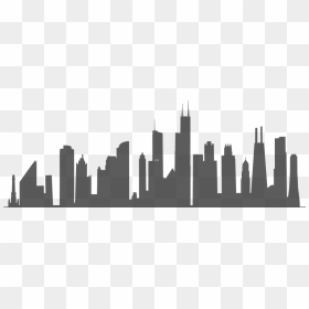 Chicago Skyline Silhouette Royalty-free - Nba All Star 2020 Chicago Court, HD Png Download - chicago png