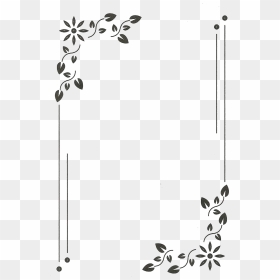 #monograma #moldura #quadro #flowers #flores @lucianoballack - Flower Simple Border Design, HD Png Download - simple border png
