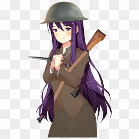 Funbritish Ww2 Yuri - Yuri Doki Doki Literature Club, HD Png Download - call of duty ww2 png