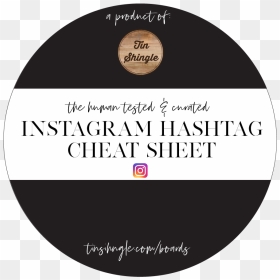 Cover Art Instagram Hashtag Cheat Sheet - Circle, HD Png Download - hashtag png