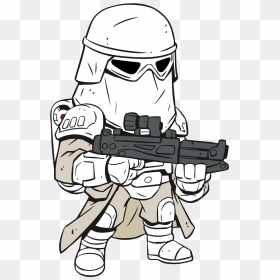 Library Of Star Wars Gun Picture Stock Png Files - Easy Cartoon Star Wars Drawings, Transparent Png - clone trooper png