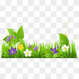 Free Png Grass And Flowers Png Images Transparent - Flower Grass Clipart Png, Png Download - grass field png