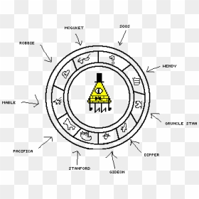 Gravity Falls Bill Chiper Zodiac Place, HD Png Download - bill cipher png