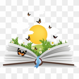 Vector Open Book Hand-painted Free Download Png Hd - Clip Art Open Book Cartoon, Transparent Png - open hand png