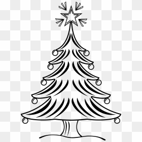 X Mas Tree Line Art , Png Download - Christmas Tree Pencil Drawing, Transparent Png - treeline png
