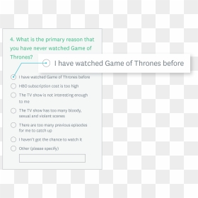 Game Of Thrones Question Without Skip Logic , Png Download - Skip Question In Questionnaire, Transparent Png - logic png