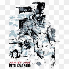 Solid Snake - Mgs - White - Thumbnail - Metal Gear - Metal Gear Solid 1 Artwork, HD Png Download - solid snake png