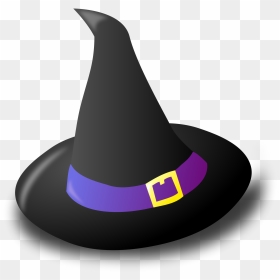 Black Witch Hat Clip Arts - Cartoon Halloween Witch Hat, HD Png Download - witch hat png