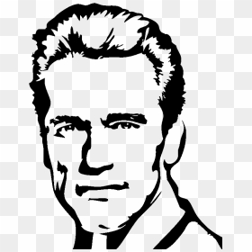 Schwarzenegger The Terminator Sticker Transprent Png - Arnold Schwarzenegger Simple Drawing, Transparent Png - arnold schwarzenegger png